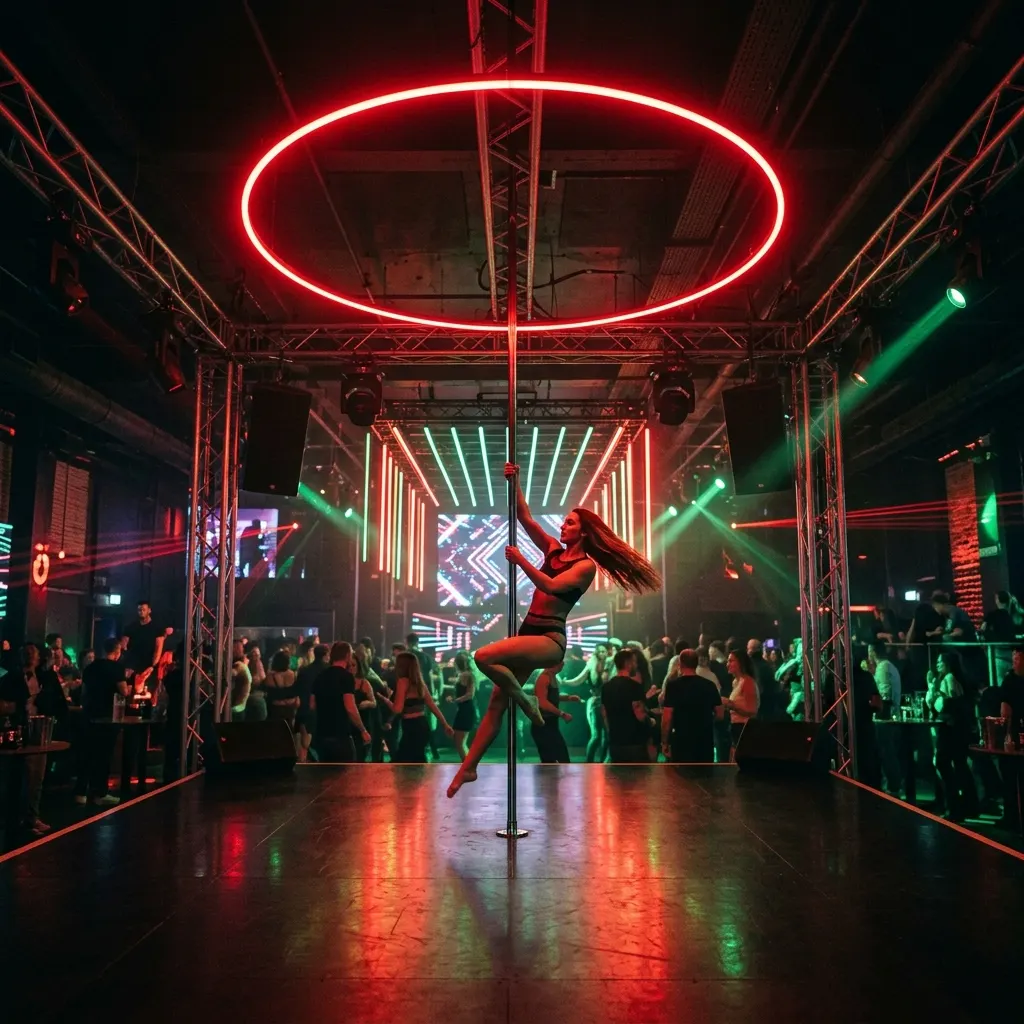Palco com Iluminação Neon